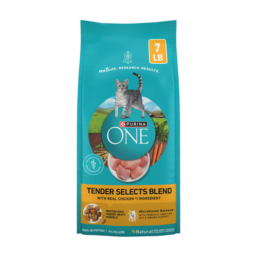 Purina ONE Tender Selects Dry Cat Food, Chicken, 16 lb Bag