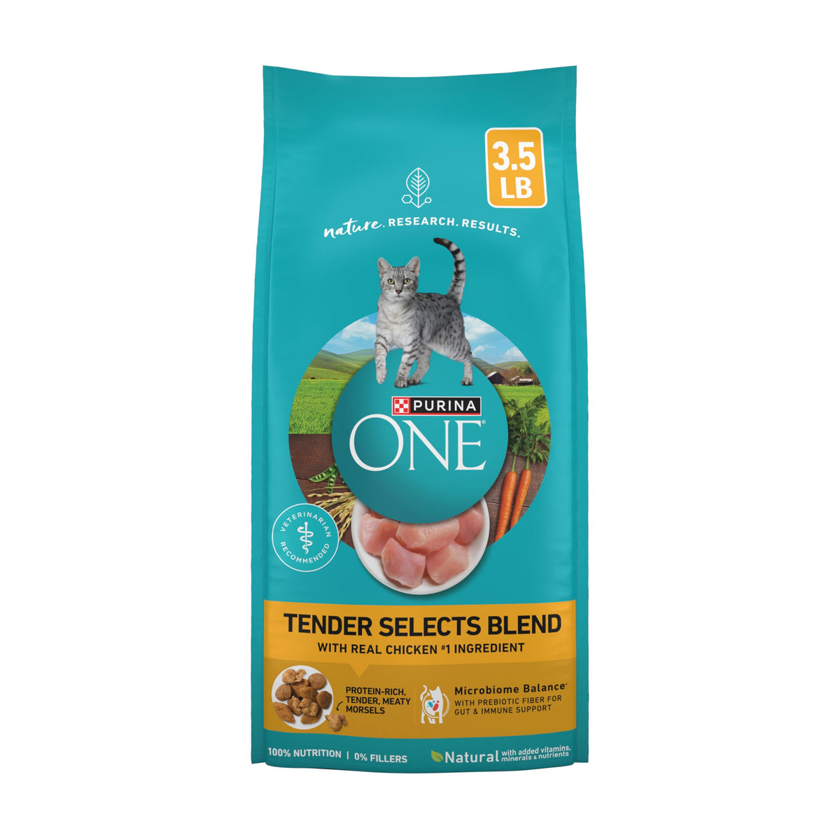 Purina ONE Tender Selects Dry Cat Food, Chicken, 16 lb Bag
