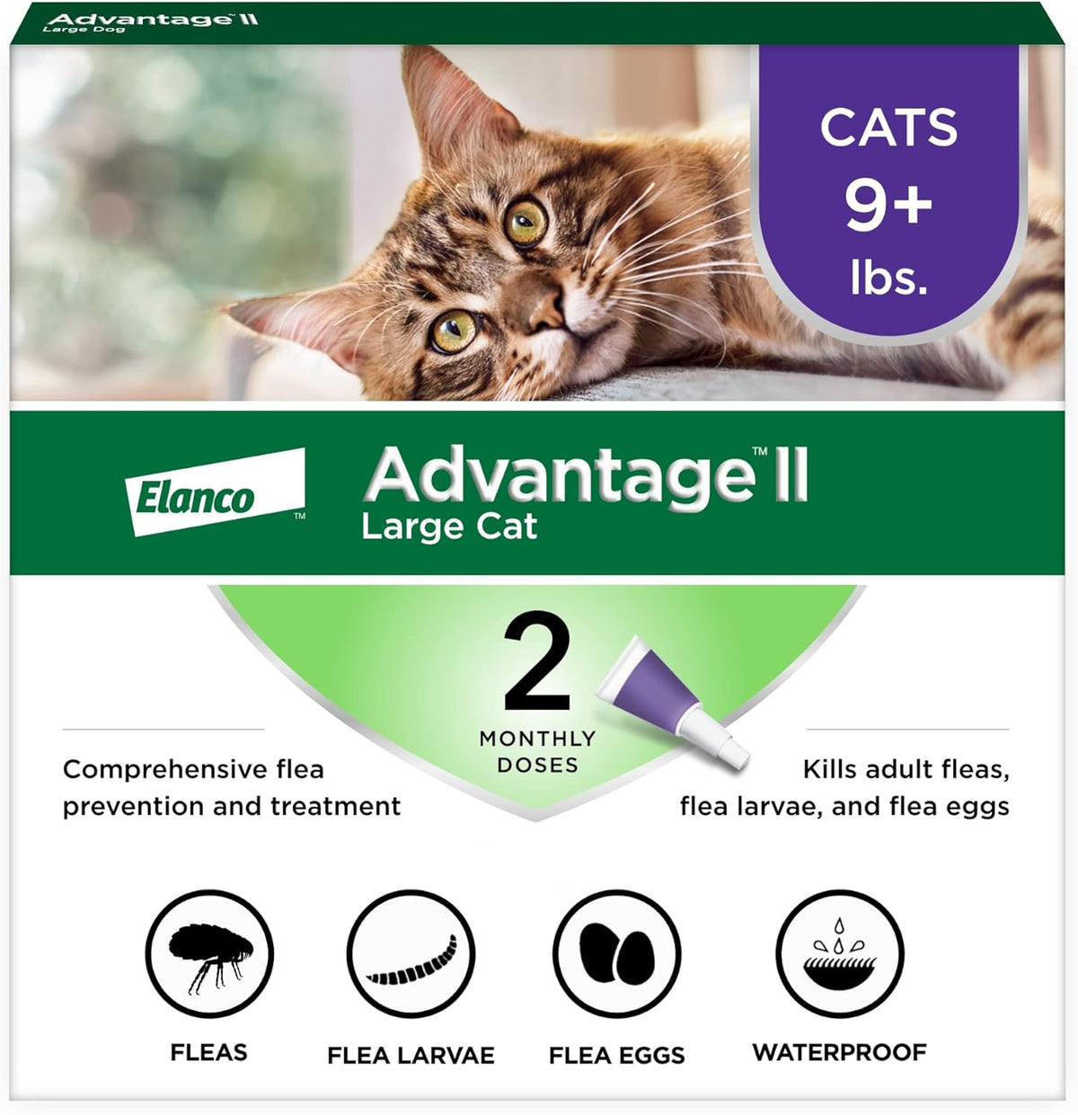 Advantage II Large Cat Topical Flea Treatment & Prevention, 2ct